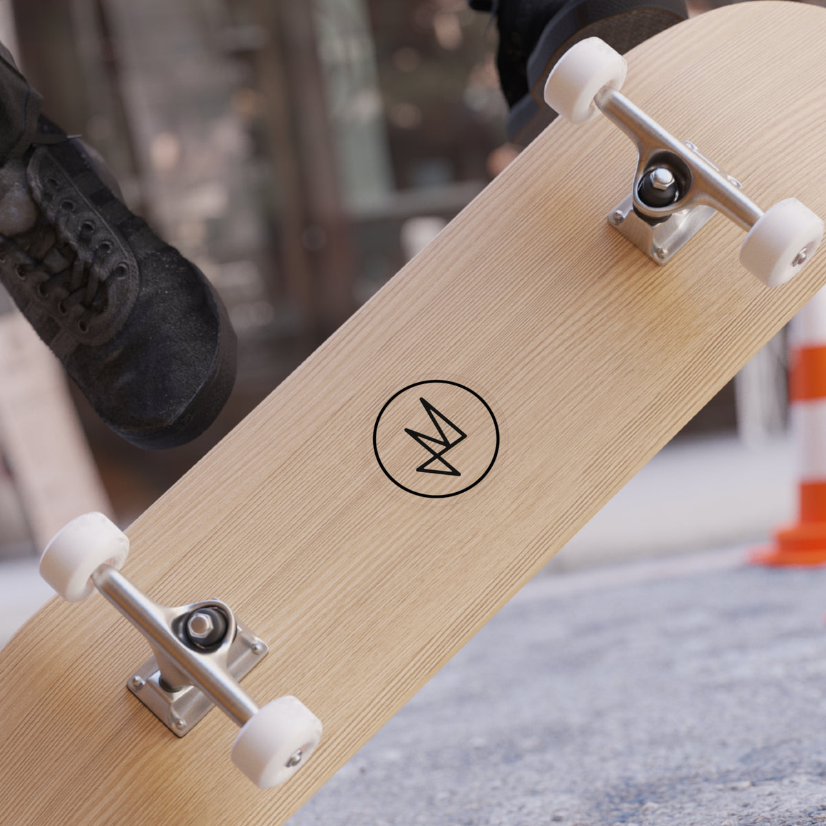 Tatum Marshall Logo Sticker in Black | Minimal Geometric Logo Sticker Round