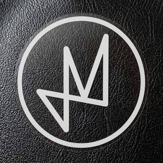 Tatum Marshall Logo Sticker in White | Die Cut Sticker | Round Logo Sticker