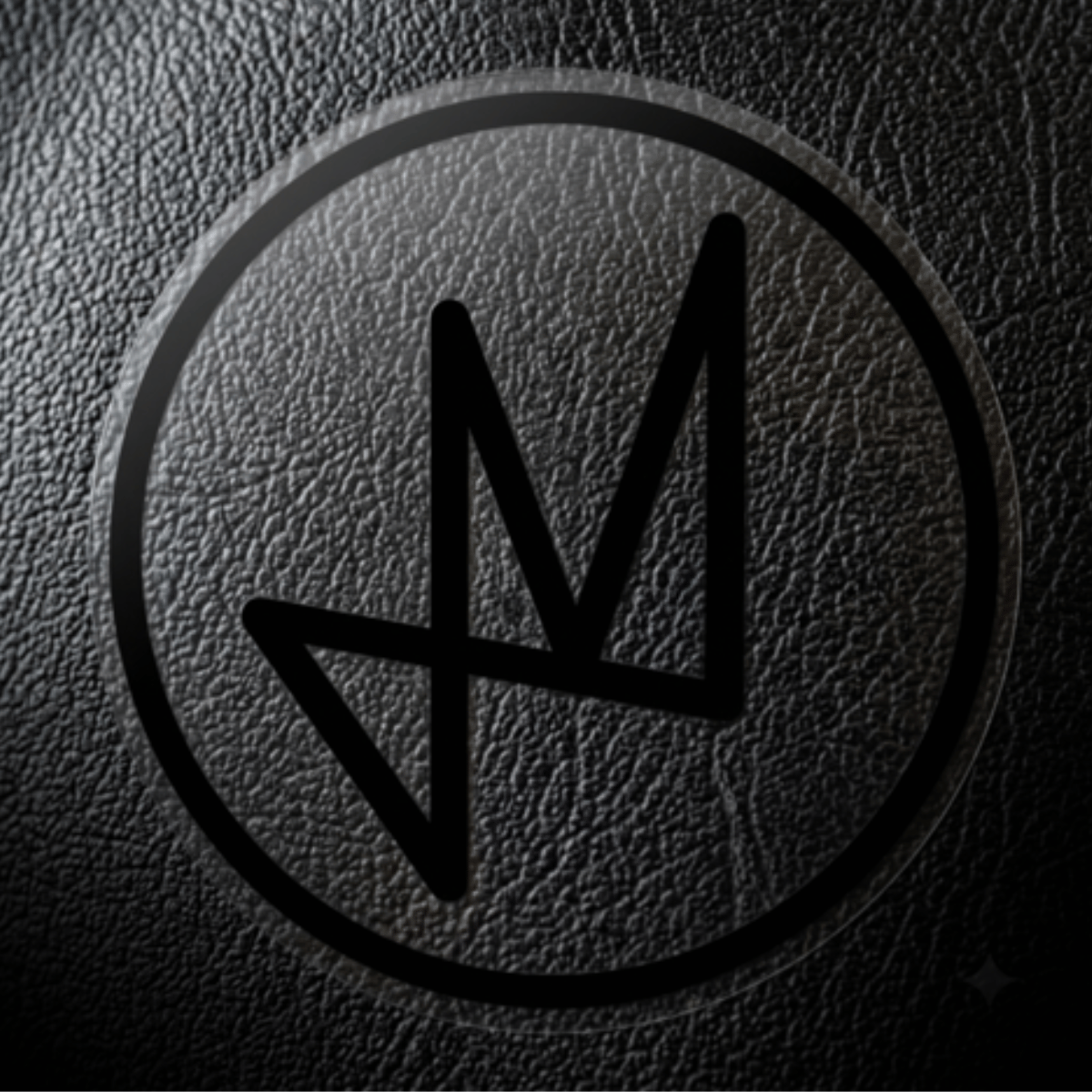Tatum Marshall Logo Sticker in Black | Minimal Geometric Logo Sticker Round